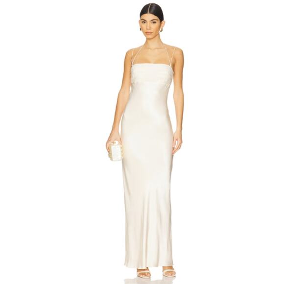 Shona Joy La Lune Lace Back Maxi Dress in Cream – NWT Size AUS 6 / US 2